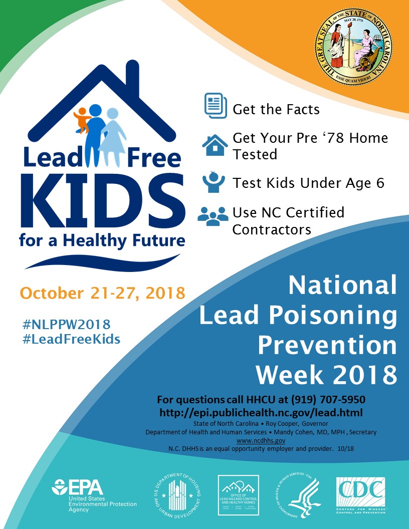 This is National Lead Poisoning Prevention Week, Oct 2127 North