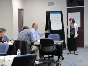 Karen Mastroianni, Ed.D, MPH, speaks to the UNC Physicians Network leadership development program, part of the NCMS' Kanof Institute for Physician Leadership, about physician wellness and resiliency.