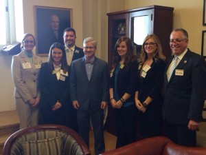 Christen MacKorell, next to Rep. McHenry on his left, and her classmates on Capitol Hill.
