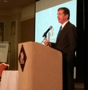 Roy Cooper addresses the M3 audience.